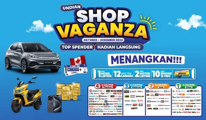 Raih Liburan Gratis ke Kanada juga Hadiah Spektakuler Lainnya pada tempat Shopvaganza 2024 Mitra10!